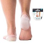 Tuli's Heavy Duty Gel Heel Cups, Cushion Insert for Shock Absorption and Plantar Fasciitis and Heel Pain Relief, 1 Pair, Regular