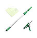 Unger AK131 Kit 1.25 m Including Window Wiper, Extension Pole, Microfibre Cloth, Streak Cleaning, Green, 1,25 m