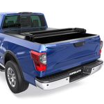 KUIPERAUTO Soft Quad Fold Truck Bed Tonneau Cover Compatible for Nissan Titan 2016-2024 Fleetside 5.6 FT 67" Bed w/o Titan Box Non XD Models