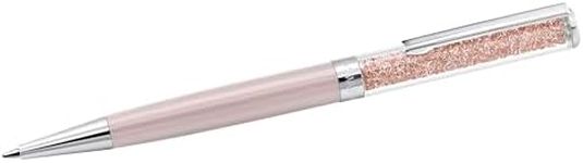 Swarovski Crystalline Ballpoint Pen, Black Ink in Rose Gold Coloured Casing, Crystal Design, from the Crystalline Collection