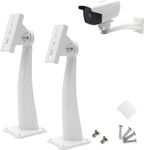 Bectro Wall Mounting Bracket/Stand for CCTV Security Camera, Length 25 cm / 9 Inch with Adjustable Angle of 90 Degree, Indoor/Outdoor use, Made of Metal-Iron 7 Process Powder Coated (White)