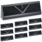 Yaocom 10 Pcs 15 Inch Baseboard Diffuser Register (Duct Opening Size), Vent Covers for Home Floor Wall Baseboard Vent Covers Supply Floor Baseboard Diffuser (Black)