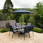 Hectare 6 Seater Garden Furniture with Table Hadleigh Outdoor Patio Dining Furniture Set