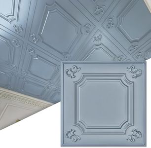 Art3d Drop Ceiling Tiles 24x24 in Grey (12-Pack, 48 Sq.ft), Wainscoting Panels Glue Up 2x2