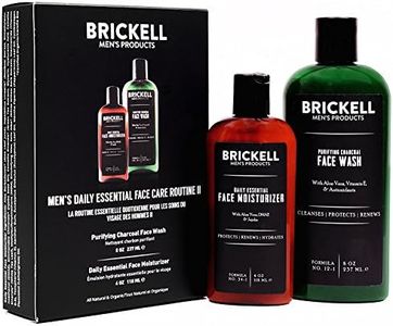 Brickell Men's Daily Essential Face Care Routine II, Purifying Charcoal Face Wash and Daily Essential Face Moisturizer, Natural and Organic, Scented