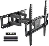 Dual Articulating Arms TV Wall Mount Bracket fits to Most 26”-65” inch LED,LCD,OLED Flat Panel TVs, Tilt Full Motion Swivel 14.1" Extension, Max VESA 400X400mm,80lbs,Fits 12/16" Wood Stud