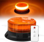 AnTom Wireless Strobe Lights,LED Remote Control Flashing Light,12-24v High Brightness Battery Beacon Lights,Magnetic base Amber Light,Vehicle Emergency Flashing Warning Light