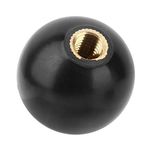 Ball Lever Knob, 5Pcs M10*35 Round Ball Bakelite Manual Lever Stick Threaded Hole Handling Copper Core Black for Applicable Machine Tools