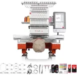 Poolin EOX Embroidery Machine 15 Needles 14x20 inch Area, Full Metal Body 1200spm Auto Color Change & Thread Trimming, WiFi Upload, for Cap Hoodie T-Shirt Jacket Pants, Full Accessories & Training