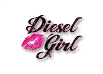 Diesel Girl with a Kiss 7'' Pink Design Decal Diesel Truck Accessories Chicks JDM Girls Lips 4x4 Cowgirl Off Road Pickup Vinyl Sticker (Pink Theme)