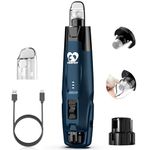Casfuy Smart 6-Speed Dog Nail Grinder - 50% More Power Pet Nail Grinder with 2 LED Lights Quiet Rechargeable Electric Dog Nail Trimmers File Toenail Grinder for Large Medium Small Dogs & Cats