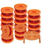 prime&swift WA0010 Trimmers Spool Line 10ft 0.065 ",Replacement fit for Worx Trimmer/Edger Weed Eater WG180 WG163,with WA6531 Spool Cap Covers (16 Line Spools+1 Cap)