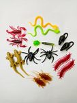 Chuz N Pick Fancy Jungle Mini Insect Set Toy Figures Playing Set for Kids, Art Craft Decoration, Pranks (Pack of 16)