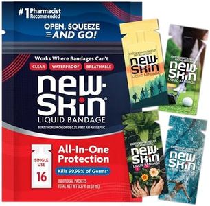 New-Skin Single Use Liquid Bandage Packets, 16-Ct, Antiseptic Bandages for Wounds, Waterproof for Minor Cuts and Scrapes