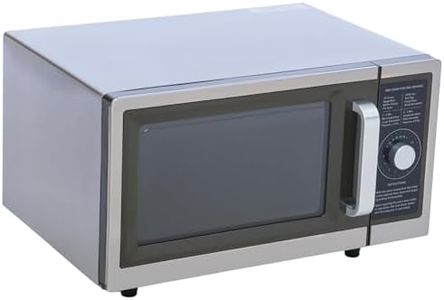 A-to-Z Supply Commercial Microwave with Dial Control, 1 Cubic Feet Interior, Stainless Steel, 1000 Watts, UL and NSF Approved