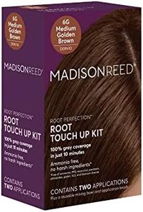 Madison Reed Root Perfection Permanent Root Touch Up, Medium Golden Brown 6G Dervio, 10 Minutes for 100% Gray Root Coverage, Ammonia-Free Hair Dye, Two Applications