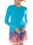 Lucky In Love Breeze Long Sleeve Crew with UV-Protection, Parrot, Medium