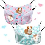 Pack of 2 Ferret Rat Hammock Guinea Pig Hanging Bed Soft Hammock for Squirrel Hamster Cage Accessories for Small Animals