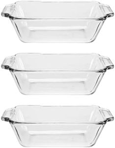 Anchor Hocking Glass Bread Pan, 1.5 Quart Loaf Pan, Set of 3