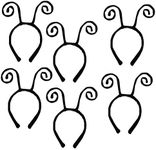 Nicky Bigs Novelties Velvet Bug Antenna Headband Costume Accessory, (Pack of 6), Black, One Size