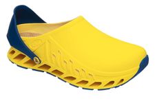 Scholl Unisex's Evoflex Medical Professional Clog,Yellow Navy Blue,11 UK