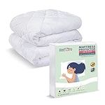 Bed’Ore Quilted Mattress Protector - No Annoying Plastic - Stop Stain Spread Faster with Budge Proof Padded Mattress Protector - King Size Mattress Protector - Not Waterproof - King (152x203+30) cm