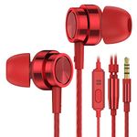 Earphones Wired In-Ear Headphones with Microphone and Pure Sound, Wired Earbuds with Strong Bass and Noise Isolating, 3.5mm Earphones for Samsung, Android,Tablet, iPad, MP3, 3.5mm Devices