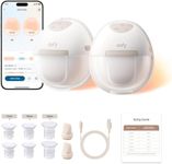eufy Security Heated Breast Pump Hands-Free E20, Wearable with Innovative HeatFlow, 3 Heat Levels, Optimized Rhythm via App, Hospital-Grade Suction, Leakproof, Ultra-Slim and Quiet for in-Bra Use