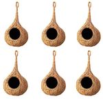 LIVEONCE Coir NEST for Birds Color -Natural Size H-25 CM,W -15 CM,Pack of 6