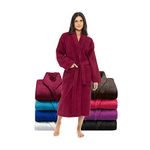 Synanto Towelling Robe 100% Egyptian Cotton Bathrobe - Women's Men Highly Absorbent Shawl For Bath Shower Spa Hotel