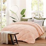 Day Care - Super Comfort Microfiber 500 GSM King Size Comforter for Heavy Winter Blanket Quilt Diamond Stitch (92" x 106" Inches/233cm x 269cm) - Comforter King Size|Peach