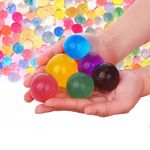 Water Beads Kit 50000Pcs and 300Pcs Large Colorful Mix Beads, Rainbow Water Beads Clear for Vases, Perfect for Wedding Centerpieces, Vase Decor Filler, Floating Candles and Floral Decoration