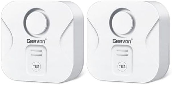 Geevon 2 Pack Water Leak Detectors for Home, 100dB Loud Water Sensor Alarm Leak Detectors with Drip Alert for Kitchen, Basements, Laundry Rooms, IP56 Waterproof(Battery Included)