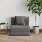 Wakefit Flipper Sofa Cum Bed - One Seater (6'x2.5') Feet- WarpKnit Grey