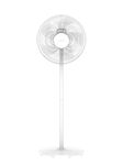 Climatik 16-Inch Pedestal Fan | 3 Operational Modes | 80° Oscillation | Adjustable Height & Pivoting Fan Head | Perfect for Homes, Offices and Bedroom - White