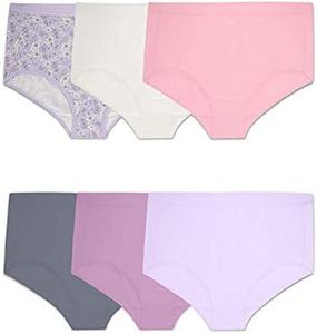 Fruit of the Loom Women's Fit for Me Plus Size Underwear, Designed to Fit Your Curves, Brief - Microfiber - Assorted, 11 Plus