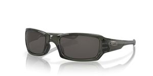 Oakley Men's OO9238 Fives Squared Polarized Rectangular Sunglasses, Grey Smoke/Warm Grey, 54 mm