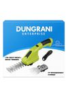 DUNGRANI 2 in1 Grass Shear & Hedge Trimmer with 7.5V Rechargeable 2000mAh Lithium-Ion Battery, Edging and Shrub Shear, 2 Interchangeable Blades, Lightweight, Garden Cutting Edge Trimmer, Pruner
