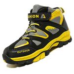 Unitysow Boys Trekking & Hiking Footwear Kids Walking Boots Waterproof Trainers Running Shoes Outdoor Camping Climbing Shoes Junior Sneakers,Yellow,12.5 Child UK