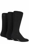 IOMI SOCKSHOP Footnurse Mens and Ladies Diabetic Socks Pack of 3 Black 9-11