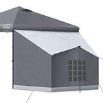 KAMPKEEPER Side Tent,Camping Tent for 10' x 10' Pop Up Canopy, Easy Set Up Gazebo,Compatible with 10' Wide Tents (Grey)