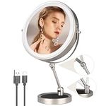 9 Inch lighted magnifying mirror wi