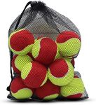 Magicorange Tennis Balls, 12 Pack 25% Low Compression Stage Tennis Ball for Beginners Youth Kids Training Practicing with Mesh Bag for Easy Transport (Red)