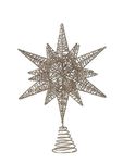 Creative Co-Op Multidimensional Star Tree Topper with Gold Glitter Metal Ornaments