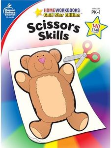 Carson Dellosa Scissor Skills Activity Book for Kids Ages 3-5, Colorful Animals, Shapes, and Line Formation Cut and Paste Activities, Kids Craft Book With Incentive Chart and Stickers, PreK+