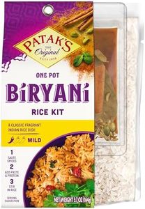 Patak's Biryani Rice 3-Step Kit, Pre-measured ingredients included, Fragrant whole spices, Biryani curry spice, Rice packet, No artificial flavors, Vegetarian Friendly, 5.7 oz (Pack of 4)