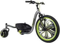 Huffy Green Machine 20” Drift Trike with Drifter Wheels, Silver & Green