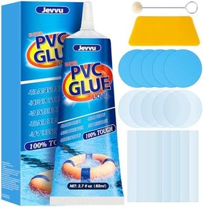 Jevvu Air Mattress Patch Kit, Heavy Duty Vinyl Inflatable Repair Kit for Air Mattress, Air Bed, Pool, Bounce House, Tub, Trampoline, Boat, Tent, Waterproof UV- Resistant Repair PVC Glue