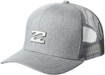 Billabong Men's All Day Adjustable Mesh Back Trucker Hat, Grey Heather, One Size