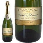 Personalised Wedding Champagne 75cl with FREE Gold Gift Box. Any Name & Message for Any Occasion.